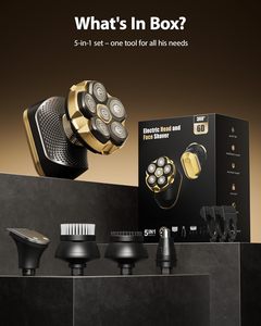NUEVA Afeitadora para Cabeza para Hombres Calvos - Trimcoo 5 en 1, Recortadora Eléctrica Magnética con Cuchillas <span class=keywords><strong>de</strong></span> Titanio |   Suave para el Cuero Cabelludo Sensible | - Product Image 6