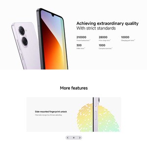 Redmi A7, Pantalla AMOLED de 6.8 Pulgadas, 120Hz AdaptiveSync, Android 13, Smartphone LTE, Doble SIM, Huella Dactilar, Inglés - Product Image 2