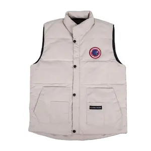 Großhandel 90% White Duck Down Body warmer Kanada Plus Size Herren Gans Polsterung Mantel Daunen weste Outdoor Männer