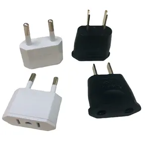 Full Copper Nickel Plating European standard 2 Pin US To EU Standard travel charger intercgangeable plug power adapter