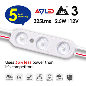 Módulo LED DC12v 2.5W 3 Leds Impermeable IP67 SMD 2835 6500k para Letreros Luminosos - Product Image 2