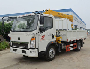 Grue à flèche pliante robuste montée sur camion avec commande hydraulique pour le chargement de marchandises volumineuses et la livraison sur chantier - Product Image 4