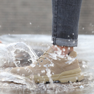 Chaussures de sécurité pour hommes en cuir, première couche en nubuck et daim de vache, pour le travail - Product Image 4