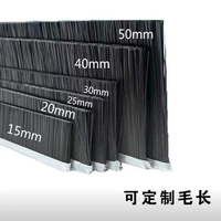 Brosse à bandes en nylon avec manche en aluminium, résistante à l'usure, à poils souples, anti-poussière, pour applications industrielles de nettoyage et d'étanchéité