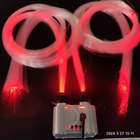 2 têtes DIY Star Sky Ceiling Fiber Optic Kits RGBW Twinkle Star Fiber Optic Lights Kits pour Starry Sky for KTV Cinema and Home