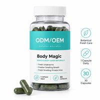 Capsules de déodorant corporel à la chlorophylle naturelle, complément alimentaire à base de plantes, extrait végétal en gélules molles pour les soins quotidiens du corps