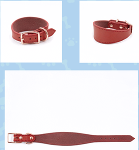 लक्जरी वास्तविक चमड़े के काउहिड पालतू जानवर कॉलर ग्रेहाउंड वेजिंगटन छोटे बड़े कुत्ते चौड़े चमड़े के कुत्ते कॉलर पट्टा अनुकूलित - Product Image 6