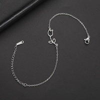 Gelang Hadiah Unisex Liontin Bunga Minimalis Bergaya dari Baja Tahan Karat dengan Desain Berongga yang Cocok untuk Semua Gaya.