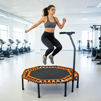 Mini trampoline d'intérieur pour la maison, équipement d'exercice et de fitness, fabricant de trampoline avec poignée en T pour adultes près de chez moi