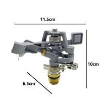 Pistolet d'arrosage rotatif automatique à 360 degrés en alliage de zinc et laiton D6166 pour l'irrigation des fermes et des jardins