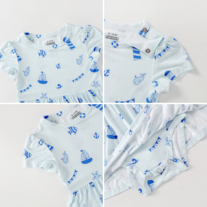 Engepapa Custom Neugeborenen Bambus Stram pler Großhandel 0-3 Jahre alt Sommer Print Säugling Bambus Pyjamas Baby kleidung - Product Image 6