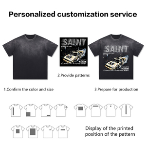 T-shirt Oversize da Uomo Casual in Cotone/Fibra di Bambù 250gsm, Stile Hip Hop, con Tessuto Lavorato a Maglia Anti-restringimento e Design Neutro - Product Image 3