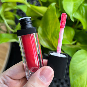 Brillant à Lèvres Transparent Brillant et Brillant à Lèvres Scintillant Végétalien avec Boîtes d'Emballage Carrées Noires en Gros Marque Privée - Product Image 3