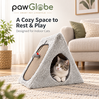 Lit pour chat en forme de sandwich pour chatons et chats adultes, usage intérieur, vente en gros, vente au détail, OEM, ODM, marque privée, fournisseurs d'articles pour animaux de compagnie, PawGlobe