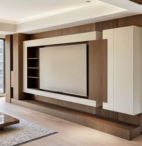 <span class=keywords><strong>Mobile</strong></span> TV <span class=keywords><strong>Moderno</strong></span> in Legno con Design a Pannelli, Altezza Regolabile, Adatto <span class=keywords><strong>per</strong></span> TV da 65+ Pollici, <span class=keywords><strong>per</strong></span> <span class=keywords><strong>Soggiorno</strong></span>, Camera da Letto, Ufficio - Product Image 5