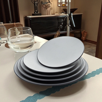 Ensemble de plaques de chargeur de restaurant, commercial, nouveau style, noir et gris
