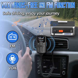 Radio mobile mini ABBREE AR-7600 V2 <span class=keywords><strong>GPS</strong></span> 30W VHF UHF AM FM double PTT VOX avec microphone-haut-parleur pour voiture - Product Image 5