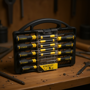 Stanley <b>Screwdriver</b> <b>Set</b> 34 Pc With Case And <b>Bits</b> For Home And Workshop Use - Product Image 3