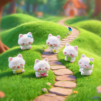Adorable figurine de chat en résine pour micro-paysage, accessoire de décoration DIY style jardin, mini-ornement