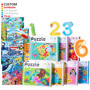 7 puzzles en <span class=keywords><strong>bois</strong></span> à faire soi-même pour enfants, scènes différentes, jouets éducatifs, développement, scènes de transport, emballés dans une boîte, fabriqués en papier - Product Image 1