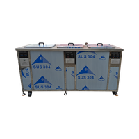Nettoyeur à ultrasons CANDOSONIC 88L 1200W de qualité alimentaire à trois bacs – Lave, désinfecte et sèche pour l'équipement de transformation alimentaire