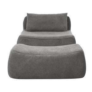 Fauteuil pouf géant d'intérieur, lit paresseux individuel avec coussin lombaire et repose-pieds ottoman pour chambre à coucher - Vente en gros - Product Image 6
