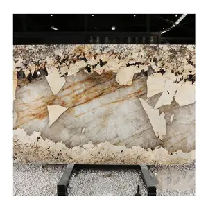 Wholesale Natural Pandora White Marble Slab Patagonia Marble Slab Tile Luxury Stone Brazilian Pandora Marble