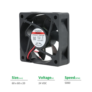 Sunon MF60202V1-1000C-A99ไฟฟ้า60x60x20มม. 24VDC 55mA 1.44วัตต์5000รอบต่อนาทีตู้แบริ่ง23.0CFM พัดลมระบายความร้อนตามแนวแกนอินเวอร์เตอร์ - Product Image 2