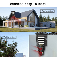 Lampe solaire de sécurité extérieure 300W intelligente avec caméra de surveillance haute définition 4G WiFi étanche pour zone routière