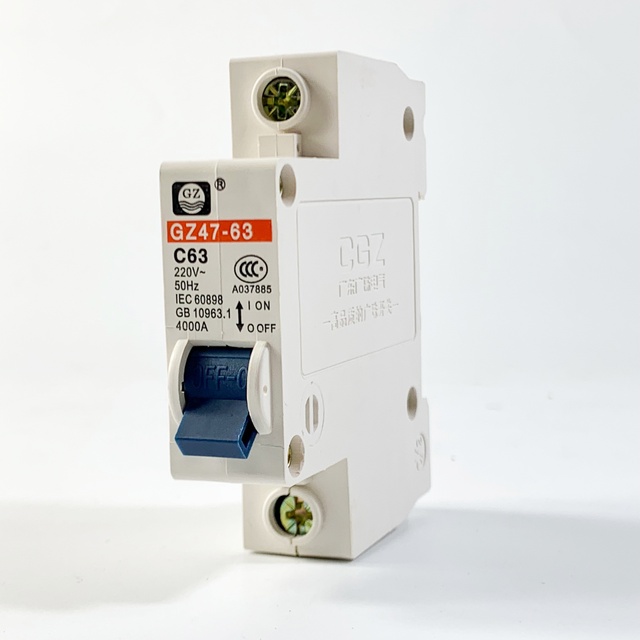 GZ47 Series Mini Circuit Breaker 1P to 4P 4.5KA Breaking Capacity AC Type 6A to 63A with Full Circuit Protection Functions