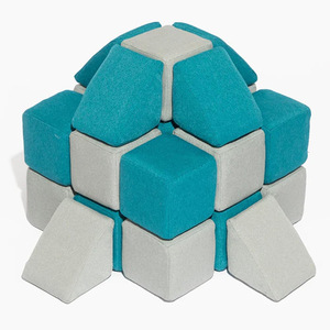 Ensemble de blocs de construction doux, 24 pièces, cubes en tissu recouverts de peluche pour enfants, jeu d'empilage, jouet éducatif - Product Image 1