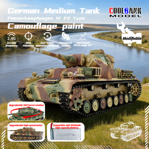 COOLBANK 1/16 Panzer IV <span class=keywords><strong>allemand</strong></span> Ausf. Tank moyen télécommandé F2, modèle de collection pour les passionnés de chars de la Seconde Guerre mondiale, MT - Product Image 2