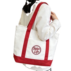 Bolsa de Mano Reutilizable Ecológica de Lona de Algodón de 12 oz para Viajes, Bolsa de Compras Reutilizable para Mujer - Product Image 3