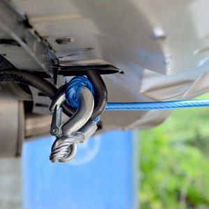 Câble de remorquage pour voiture, 4 mètres, 5 tonnes, câble en acier avec crochet de verrouillage, couleur bleue, pour remorquage d'urgence de véhicule - Product Image 1