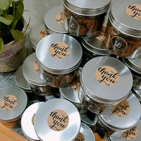 Pot à biscuits transparent en PET de 500g avec couvercle à vis, design sérigraphié, marque ZL, qualité alimentaire, pour bonbons, aliments en conserve, gâteaux, noix, céréales
