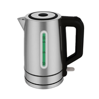 Bouilloire électrique sans fil en acier inoxydable de 1,8 litre, 1800-2200W, rotation à 360°, ébullition rapide, 220V, fabriquée en Chine