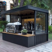 Kiosque à café mobile personnalisable en usine, décoration, mobilier de café, chaises et tables, design d'intérieur, café