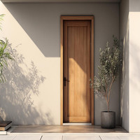 Porte en bois massif de style architectural moderne, design de porte principale en bois pour maisons contemporaines