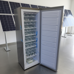 Nouvelle machine à glaçons verticale solaire DC24V 298L 255L 198L, production de 90 kg par jour pour la viande de poisson, la maison et le commerce, en stock, blocs de glace - Product Image 1