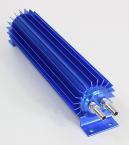 Enfriador de aceite de transmisión con aletas de doble paso de aluminio manchado universal de <span class=keywords><strong>12</strong></span> ", plateado - Product Image 5