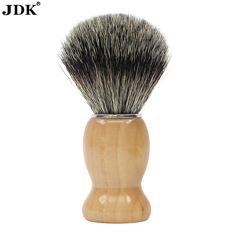 Jdk Mannen Custom Eco Houten Handvat Knopen Pure Fijne Silvertip Dassen Haar Scheerborstel