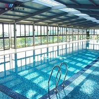 Edificio de Acero Prediseñado para Parque Acuático, Estructura de Acero para Arena Multideportiva, Construcción de Piscina Interior Metálica de Bajo Costo