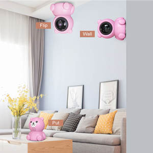 Sevimli Ayı 360 Derece Dönebilen Gece Görüşlü Hareket Takipli H.265 PTZ Bebek İzleme İç Mekan Akıllı Ev Güvenlik WiFi CMOS - Product Image 5