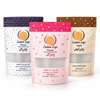 Sachet Mylar refermable imprimé sur mesure, pelliculage mat, résistant à l'humidité, pour emballage de suppléments et poudres végétales, pochette à fermeture éclair autoportante