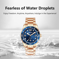 Bracelet en acier inoxydable 316L pour homme, montre de sport de luxe pour plongée, résistante à l'eau 20 BAR, affichage analogique, mouvement automatique Miyota 9015