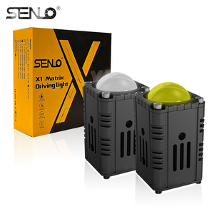 Faros LED de Lente <span class=keywords><strong>Azul</strong></span> Bicolor Senlo X1 Plus de 50W Sistemas de Iluminación para Motocicleta Mini Luces de Conducción para Accesorios de Moto - Product Image 1