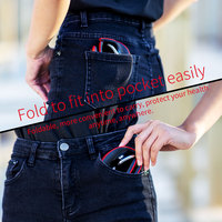 Masseur de cou électrique pliable intelligent 2021, mini collier intelligent avec chaleur, massage par impulsions électriques, ABS + silicone, batterie 450 mAh