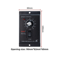 Moteur à vitesse variable monophasé 180W AC, contrôleur de vitesse pour moteur à induction, boîtier en alliage d'aluminium 90mm avec bride