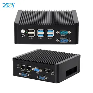 Fanless Dual LAN IOT Industrial Computer RS232 RS485 N5100 J4125 Ubuntu Linux Mini PC For KIOSK Digital Signage