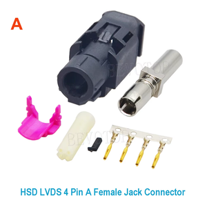 Conector HSD de 4 Pines, Código A/B/C/D/E/F/G/H/J/K/L/Z, Conector Recto Hembra para Crimpado, Cable LVDS <span class=keywords><strong>DACAR</strong></span> 535 para Vehículo, 50 OHM DC-4GHz - Product Image 2